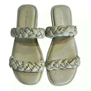 BCBGeneration Tanya Criss Cross Double Band Slide Sandal Size 8​